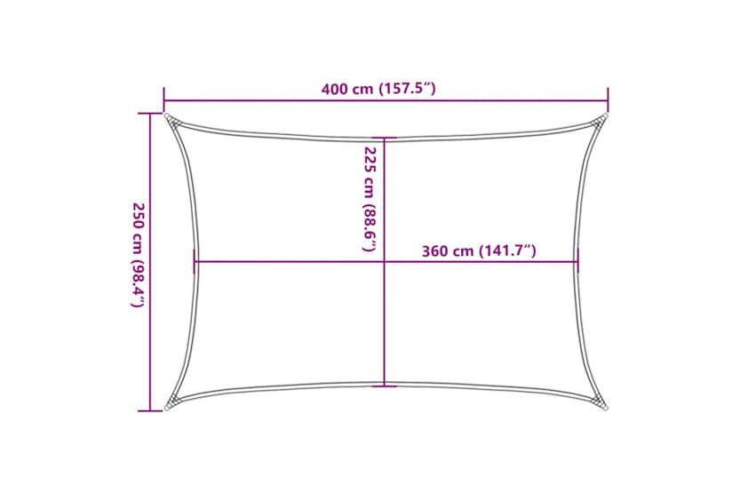 vidaXL 311509 Sunshade Sail 160 G/m² Blue 2.5x4 M Hdpe vidaXL 311509 Sunshade Sail 160 G/m² Blue 2.5x4 M Hdpe