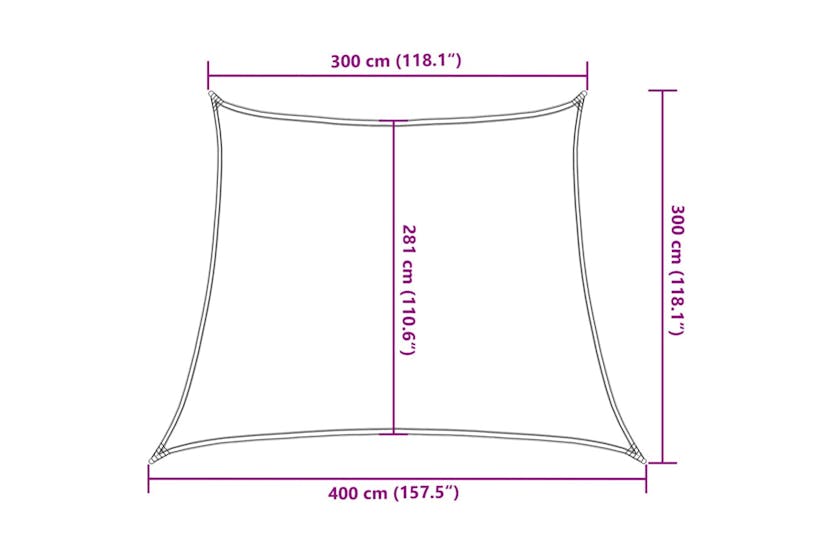 vidaXL 311489 Sunshade Sail 160 G/m² Dark Green 3/4x3 M Hdpe vidaXL 311489 Sunshade Sail 160 G/m² Dark Green 3/4x3 M Hdpe