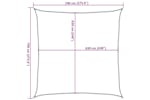 vidaXL 311116 Sunshade Sail 160 G/m² Beige 2x2.5 M Hdpe vidaXL 311116 Sunshade Sail 160 G/m² Beige 2x2.5 M Hdpe