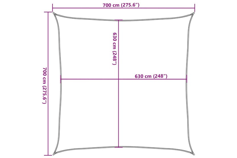 vidaXL 311116 Sunshade Sail 160 G/m² Beige 2x2.5 M Hdpe vidaXL 311116 Sunshade Sail 160 G/m² Beige 2x2.5 M Hdpe