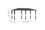 Vidaxl Gazebo With Post Covers 2.98x5.3x2.59 M Anthracite 160 G/m² Vidaxl Gazebo With Post Covers 2.98x5.3x2.59 M Anthracite 160 G/m²
