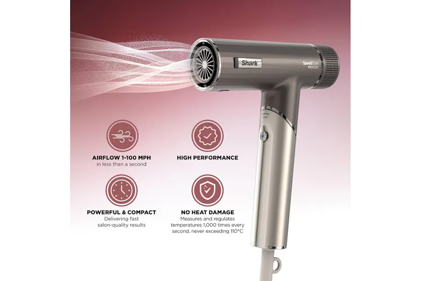 Shark SpeedStyle Pro FLEX 4-in-1 High-Velocity Hair Dryer System | HD542UK Shark SpeedStyle Pro FLEX 4-in-1 High-Velocity Hair Dryer System | HD542UK