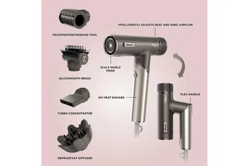 Shark SpeedStyle Pro FLEX 4-in-1 High-Velocity Hair Dryer System | HD542UK Shark SpeedStyle Pro FLEX 4-in-1 High-Velocity Hair Dryer System | HD542UK