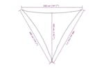 vidaXL 311748 Sunshade Sail 160 G/m² Black 3.6x3.6x3.6 M Hdpe vidaXL 311748 Sunshade Sail 160 G/m² Black 3.6x3.6x3.6 M Hdpe