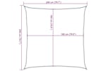 vidaXL 311767 Sunshade Sail 160 G/m² Brown 2x2 M Hdpe vidaXL 311767 Sunshade Sail 160 G/m² Brown 2x2 M Hdpe