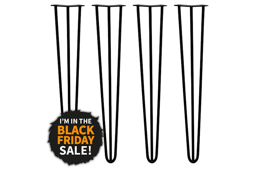 Monstershop Hairpin Legs 3 Prong | 12mm | Black Monstershop Hairpin Legs 3 Prong | 12mm | Black