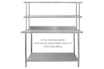 Monstershop 5ft Catering Bench With Double Over-Shelf Monstershop 5ft Catering Bench With Double Over-Shelf