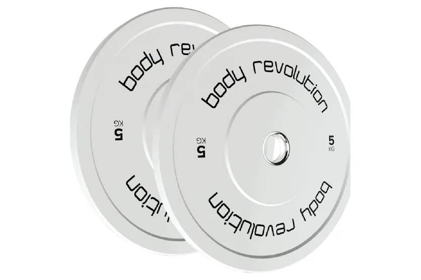 Body Revolution Olympic Bumper Plates Colour 5kg Pair Body Revolution Olympic Bumper Plates Colour 5kg Pair