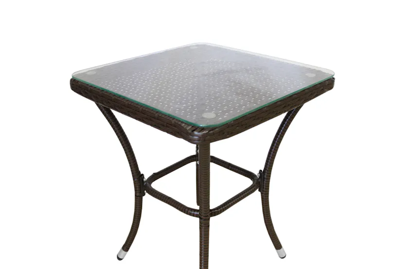 Monstershop Bistro Rattan Garden Furniture Set | Brown /Gery Monstershop Bistro Rattan Garden Furniture Set | Brown /Gery