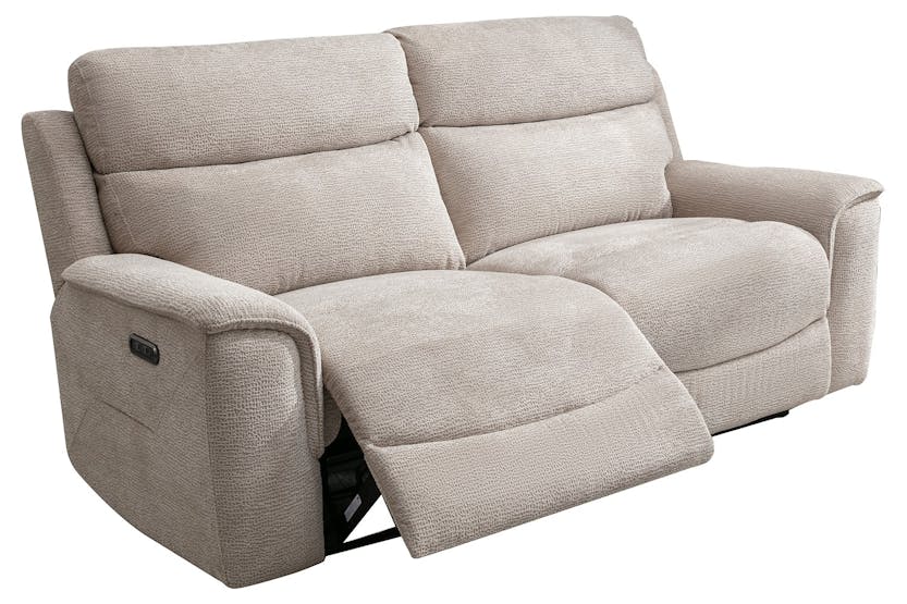Kent 3 Seater Sofa | Power Recliner | Fabric | Mink Kent 3 Seater Sofa | Power Recliner | Fabric | Mink