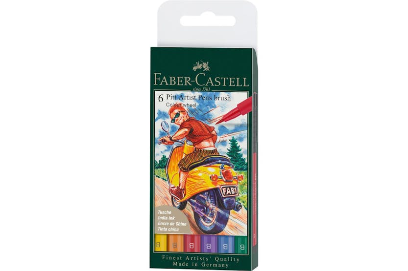 Faber-castell Fc167174 - Pitt Artist Pen Brush Wallet Of 6 C Faber-castell Fc167174 - Pitt Artist Pen Brush Wallet Of 6 C