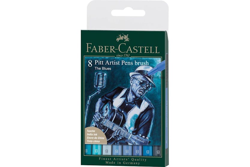 Faber-castell Fc167173 - Pitt Artist Pen Brush Wallet Of 8 B Faber-castell Fc167173 - Pitt Artist Pen Brush Wallet Of 8 B