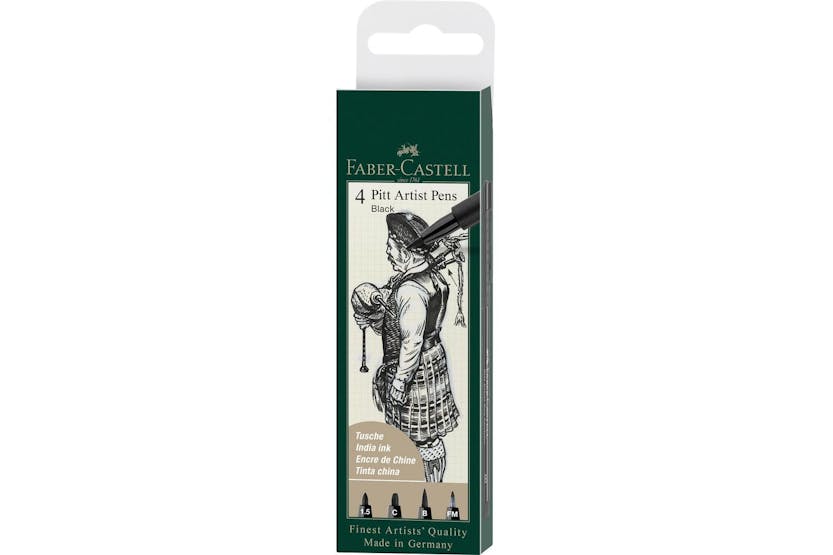 Faber-castell Fc167153 - Pitt Artist Pen Wallet Of 4 Col 199 Faber-castell Fc167153 - Pitt Artist Pen Wallet Of 4 Col 199