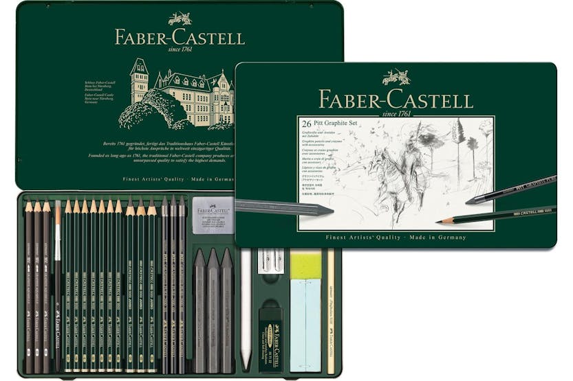 Faber-castell Fc112974 - Pitt Monochrome Set Tin Of 26 Faber-castell Fc112974 - Pitt Monochrome Set Tin Of 26