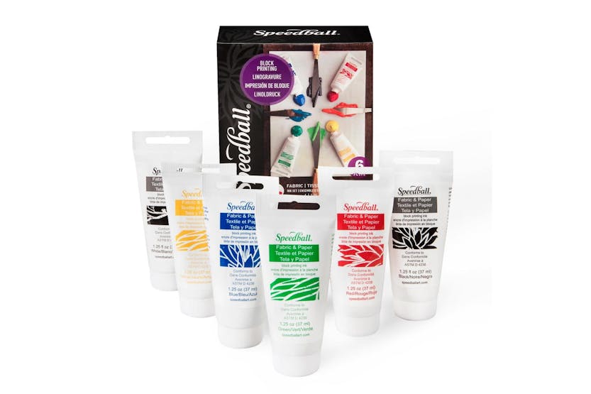 Speedball Sb003479 - Fabric & Paper Block Printing Ink Set - Speedball Sb003479 - Fabric & Paper Block Printing Ink Set -