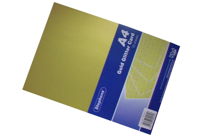 Stephens Rs305316 - A4 Glitter Board 220gsm 10 Sheets Gold Stephens Rs305316 - A4 Glitter Board 220gsm 10 Sheets Gold