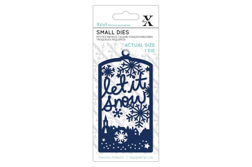 Xcut Xcu 503962 - Small Dies (1pc) - Let It Snow Tag Xcut Xcu 503962 - Small Dies (1pc) - Let It Snow Tag