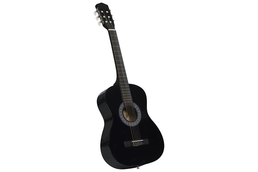 Vidaxl 8 Piece Classical Guitar Beginner Set Black 3/4 36" Vidaxl 8 Piece Classical Guitar Beginner Set Black 3/4 36"