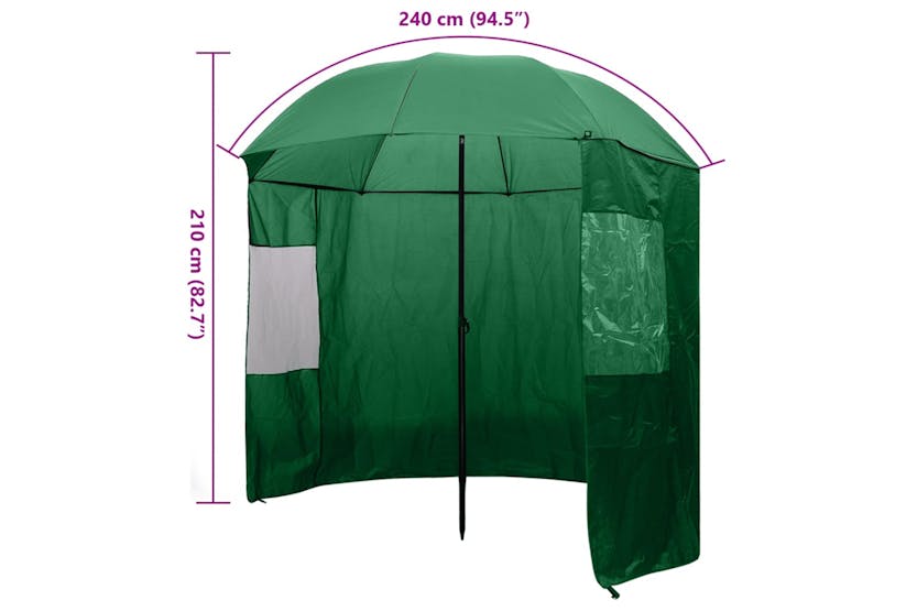 Vidaxl 91027 Fishing Umbrella Green 240x210 Cm Vidaxl 91027 Fishing Umbrella Green 240x210 Cm