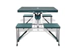Vidaxl Foldable Camping Table Set With 4 Stools Aluminium Extra Light Green Vidaxl Foldable Camping Table Set With 4 Stools Aluminium Extra Light Green