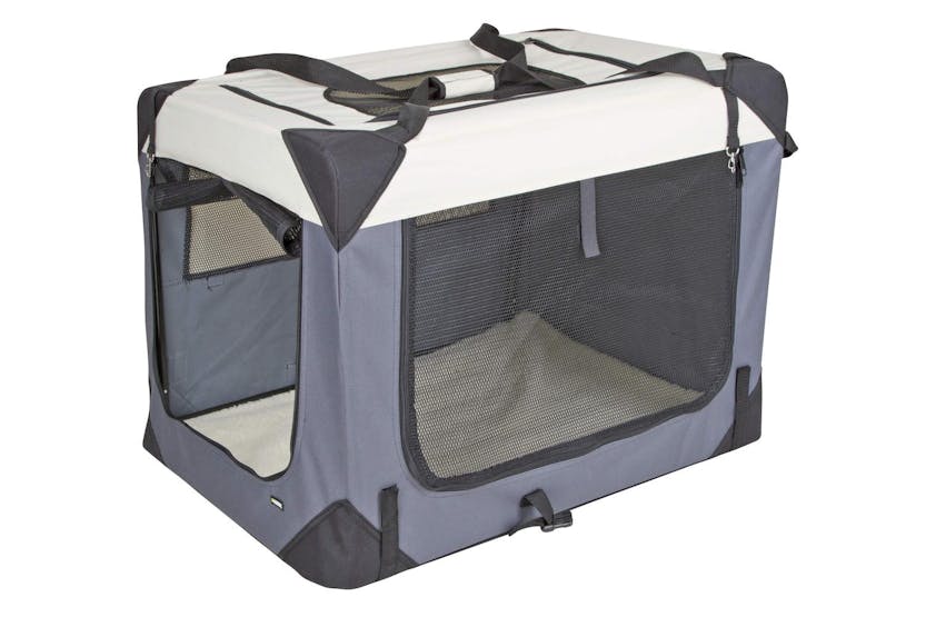 Kerbl Pet Ker-80597 - Travel Box Journey 70x52x52cm, Gray/be Kerbl Pet Ker-80597 - Travel Box Journey 70x52x52cm, Gray/be