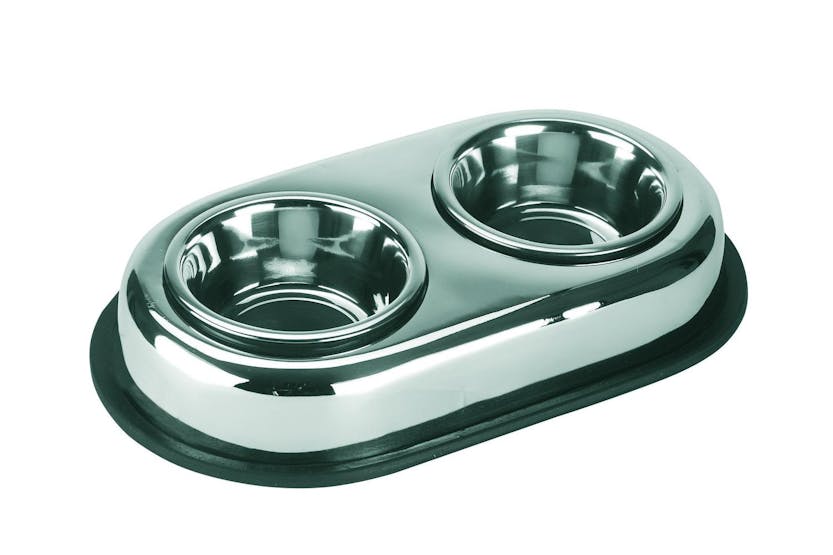 Kerbl Pet Ker-83411 - Stainless Steel Bowl Duo, 2x450ml, Ant Kerbl Pet Ker-83411 - Stainless Steel Bowl Duo, 2x450ml, Ant