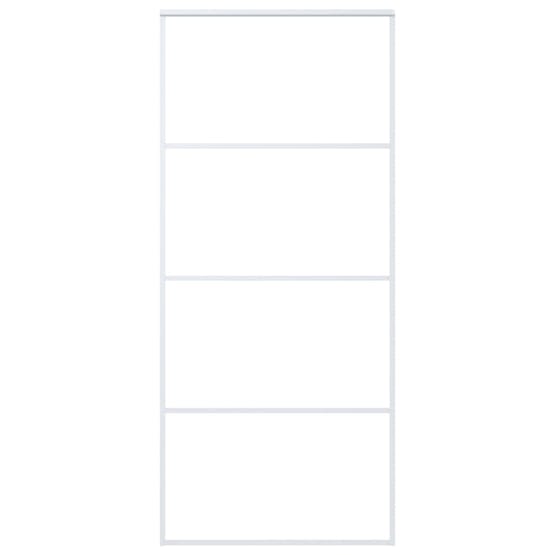 Vidaxl Sliding Door Esg Glass And Aluminium 90x205 Cm White Vidaxl Sliding Door Esg Glass And Aluminium 90x205 Cm White