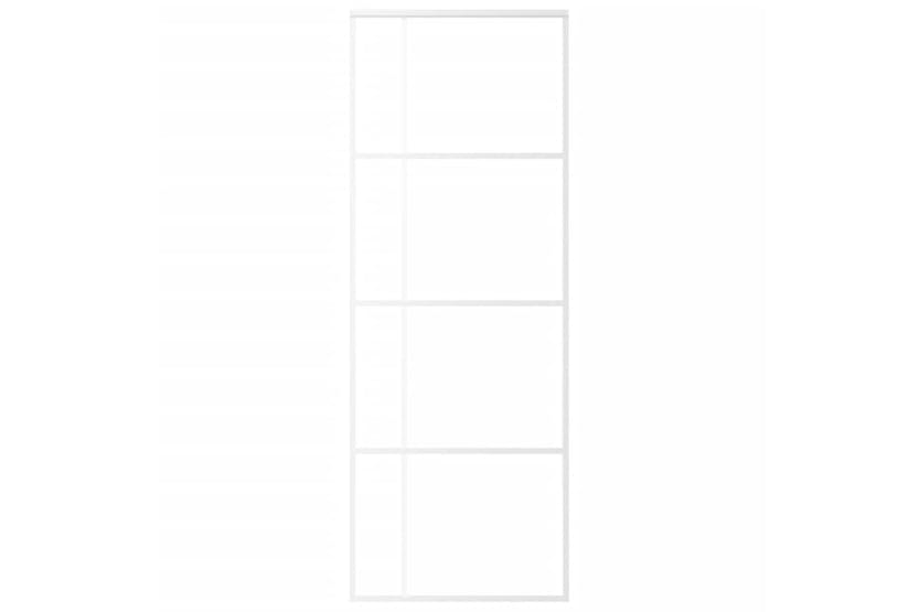Vidaxl 151680 Sliding Door Esg Glass And Aluminium 76x205 Cm White Vidaxl 151680 Sliding Door Esg Glass And Aluminium 76x205 Cm White