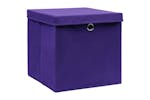 Vidaxl 288356 Storage Boxes With Lids 10 Pcs Purple 32x32x32 Cm Fabric Vidaxl 288356 Storage Boxes With Lids 10 Pcs Purple 32x32x32 Cm Fabric