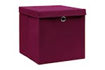 Vidaxl 288344 Storage Boxes With Lids 10 Pcs Dark Red 32x32x32 Cm Fabric Vidaxl 288344 Storage Boxes With Lids 10 Pcs Dark Red 32x32x32 Cm Fabric