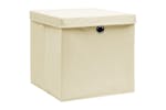 Vidaxl 288360 Storage Boxes With Lid 10 Pcs Cream 32x32x32 Cm Fabric Vidaxl 288360 Storage Boxes With Lid 10 Pcs Cream 32x32x32 Cm Fabric
