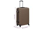 Vidaxl 92428 Hardcase Trolley Brown Abs Vidaxl 92428 Hardcase Trolley Brown Abs