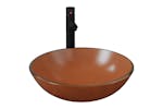 Vidaxl 3098455 Bathroom Sink With Tap And Push Drain Brown Tempered Glass Vidaxl 3098455 Bathroom Sink With Tap And Push Drain Brown Tempered Glass