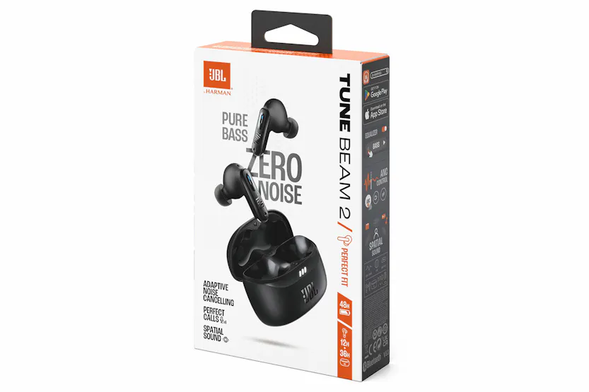 JBL Tune Beam 2 In-Ear Noise Cancelling Earbuds | Black JBL Tune Beam 2 In-Ear Noise Cancelling Earbuds | Black