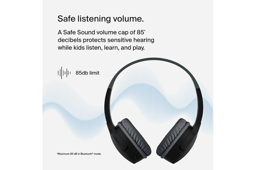 Belkin Soundform Mini On-Ear Wireless Kids Headphones | Black Belkin Soundform Mini On-Ear Wireless Kids Headphones | Black