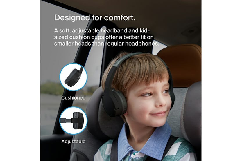 Belkin Soundform Mini On-Ear Wireless Kids Headphones | Black Belkin Soundform Mini On-Ear Wireless Kids Headphones | Black