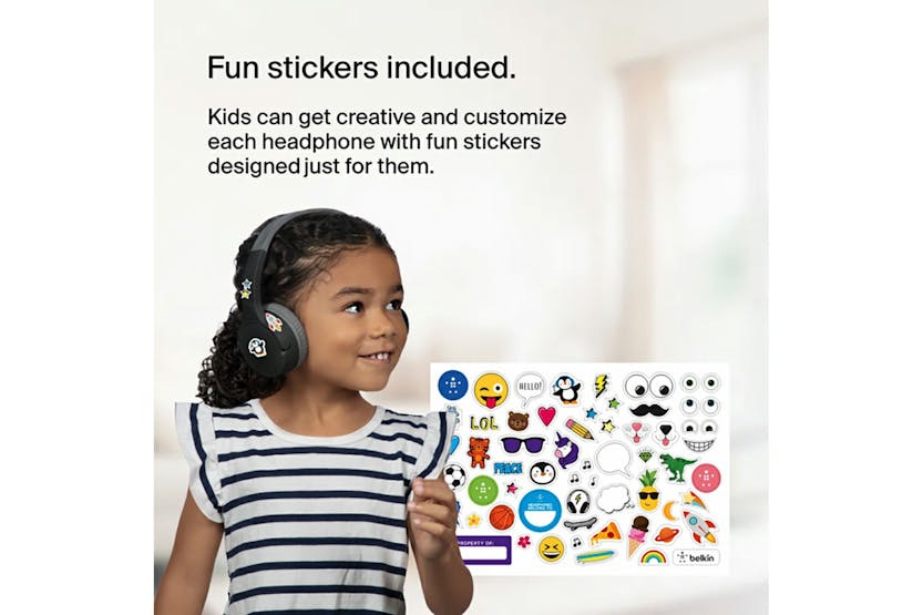 Belkin Soundform Mini On-Ear Wireless Kids Headphones | Black Belkin Soundform Mini On-Ear Wireless Kids Headphones | Black