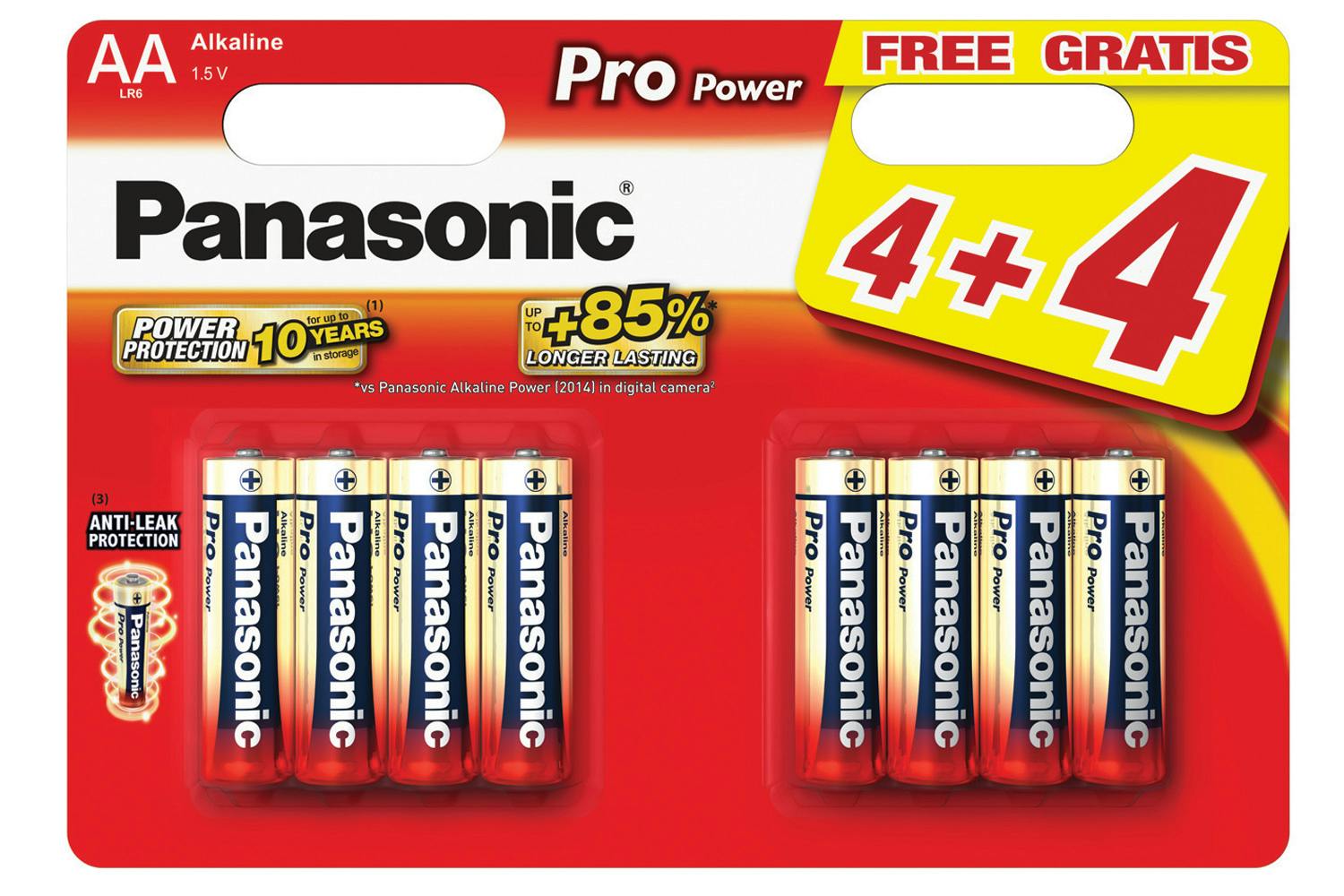 Panasonic PP Gold AA Power Batteries | LR6X/8WB