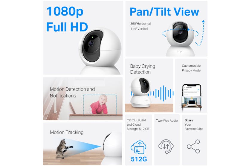 TP-Link Tapo Pan/Tilt Home Security Wi-Fi Camera | Pack of 2 TP-Link Tapo Pan/Tilt Home Security Wi-Fi Camera | Pack of 2