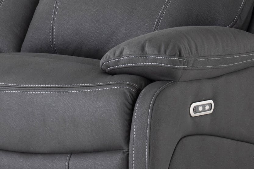 Hardy Small Corner Sofa | USB | Power Recliner | Grey Hardy Small Corner Sofa | USB | Power Recliner | Grey