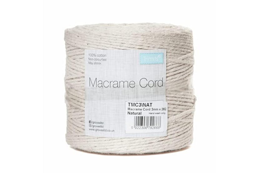 Trimits Gro-tmc3\nat - Trim Macram Cord Cotton 262m X 3mm 05 Trimits Gro-tmc3\nat - Trim Macram Cord Cotton 262m X 3mm 05