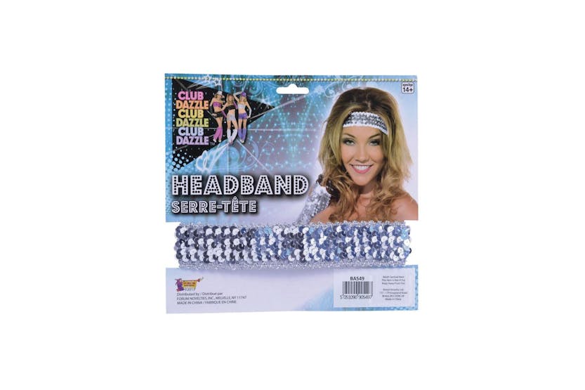 Rubies | Rb-ba549 | Silver Sequin Headband Rubies | Rb-ba549 | Silver Sequin Headband