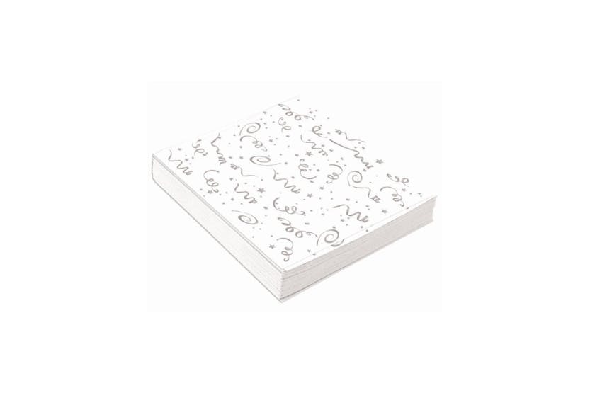 Rubies | Rb-x81984 | Silver Confetti Napkins Large. ( 16 Pack) Rubies | Rb-x81984 | Silver Confetti Napkins Large. ( 16 Pack)