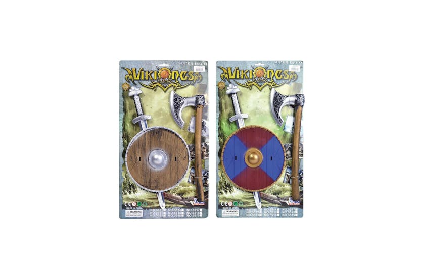 Rubies | Rb-ba404 | Toy Plastic Viking Sword, Shield & Axe Set Rubies | Rb-ba404 | Toy Plastic Viking Sword, Shield & Axe Set