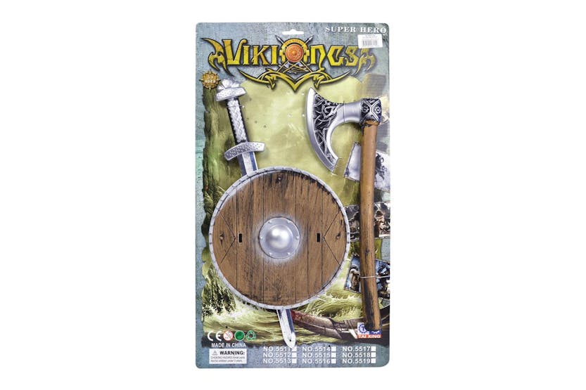 Rubies | Rb-ba404 | Toy Plastic Viking Sword, Shield & Axe Set Rubies | Rb-ba404 | Toy Plastic Viking Sword, Shield & Axe Set