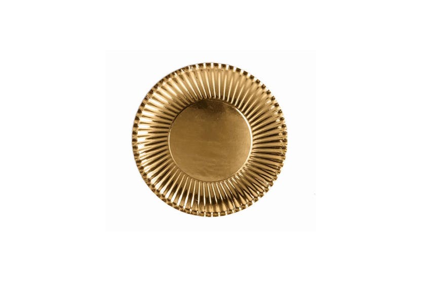 Rubies | Rb-x82935 | Gold Paper Plates Sml. (10 Pack) 18cm Rubies | Rb-x82935 | Gold Paper Plates Sml. (10 Pack) 18cm