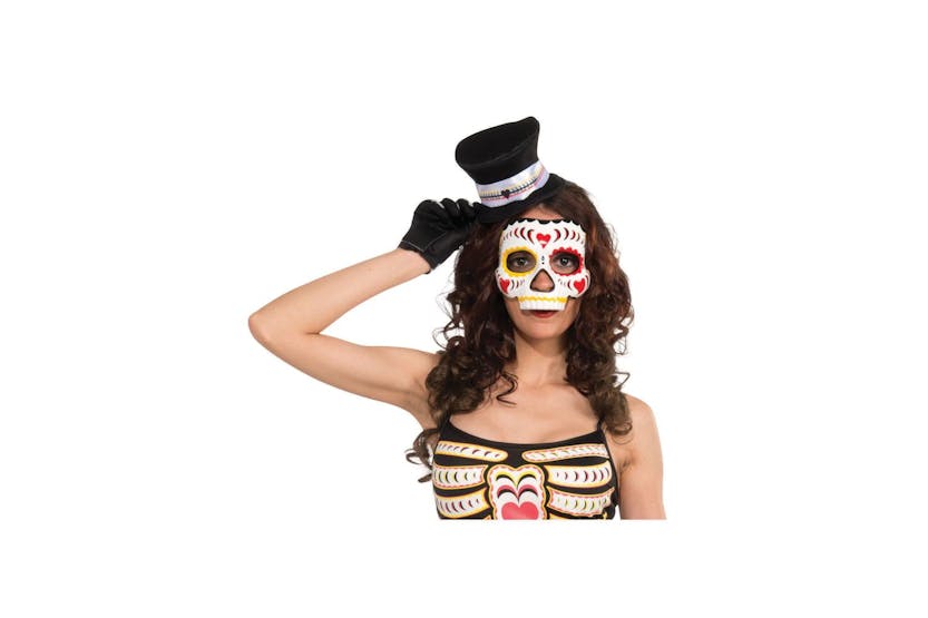 Rubies | Rb-em792 | Halloween-day Of The Dead Masquerade Mask Female W/elastic Rubies | Rb-em792 | Halloween-day Of The Dead Masquerade Mask Female W/elastic