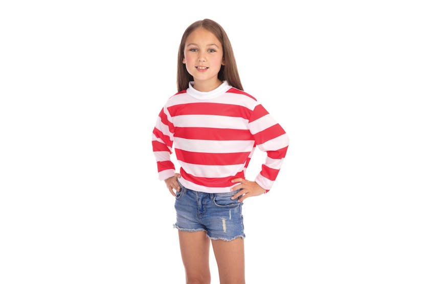 Rubies | Rb-cc964 | Red/white Striped Top 110-122cm Boys Girls Childrens Costume Rubies | Rb-cc964 | Red/white Striped Top 110-122cm Boys Girls Childrens Costume