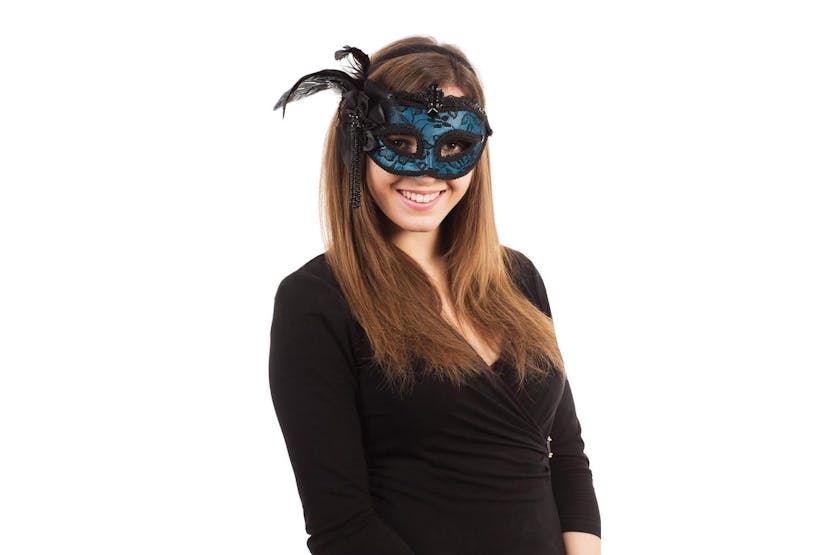 Rubies | Rb-em448 | Blue Side Feather Mask (h/b) Rubies | Rb-em448 | Blue Side Feather Mask (h/b)