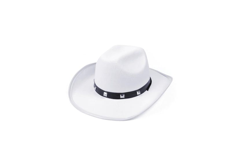 Rubies | Rb-bh367c | White Felt Cowboy Studded Hat Rubies | Rb-bh367c | White Felt Cowboy Studded Hat